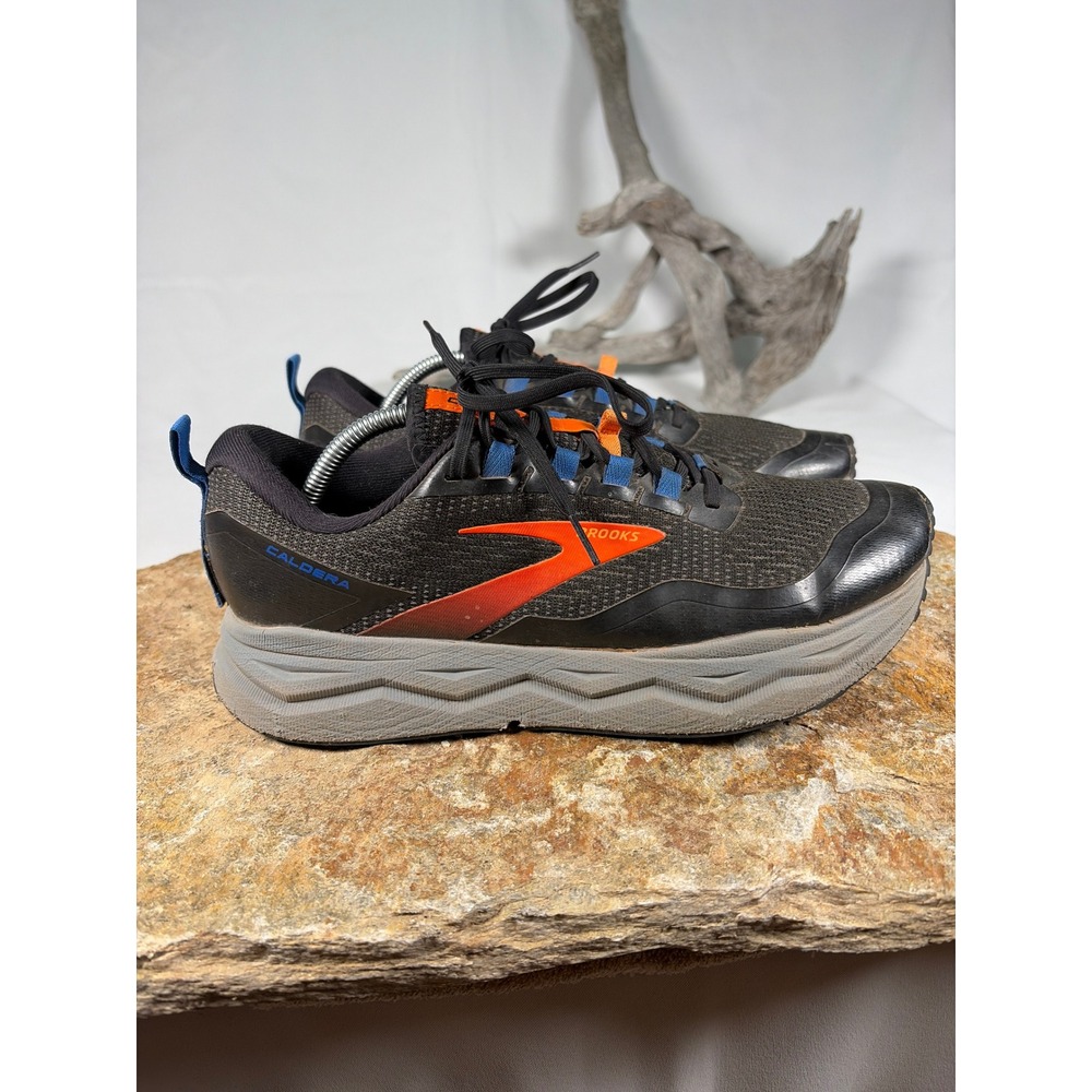 Brooks Caldera 5 Mens Trail Running Shoes Black Orange Blue 1103541D041 Size 11